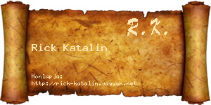Rick Katalin névjegykártya