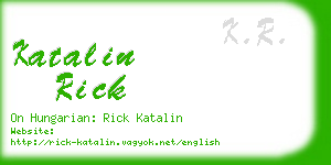 katalin rick business card